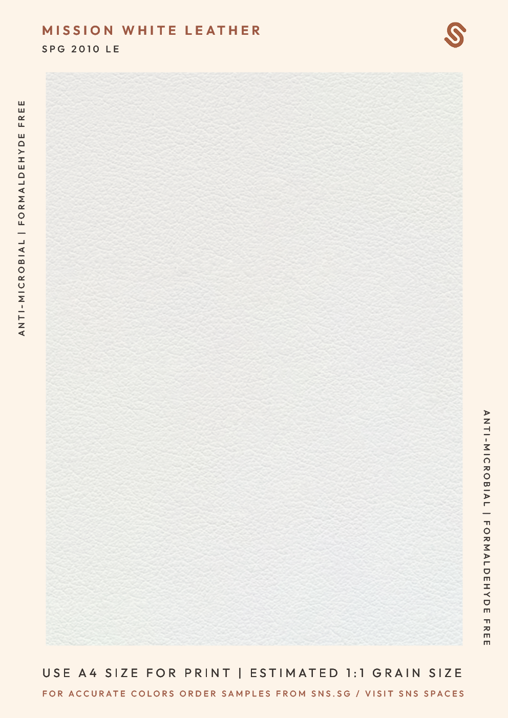 Mission White Leather